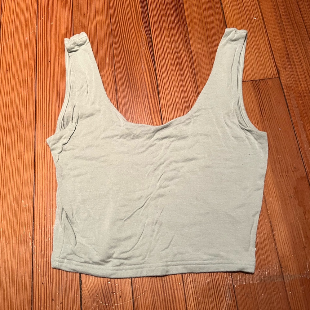 Pacsun Green Cropped Tank Top